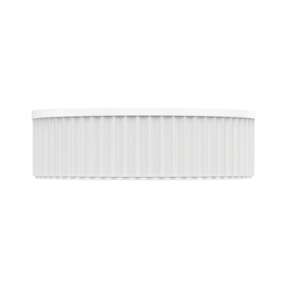 Minka Round Solid Surface Above Counter Basin, Matte White