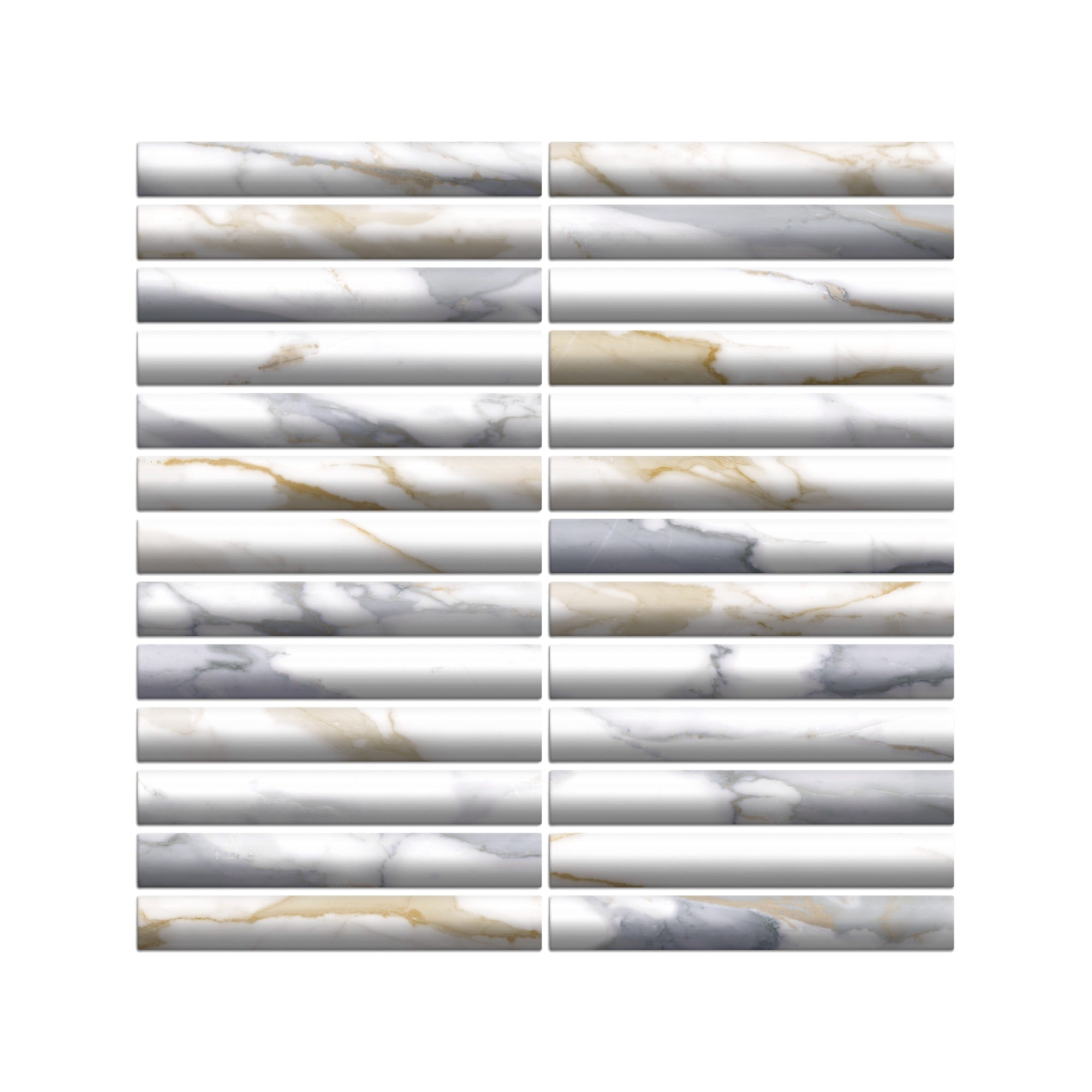 Archistone Fluted Recycled Glass Mosaic