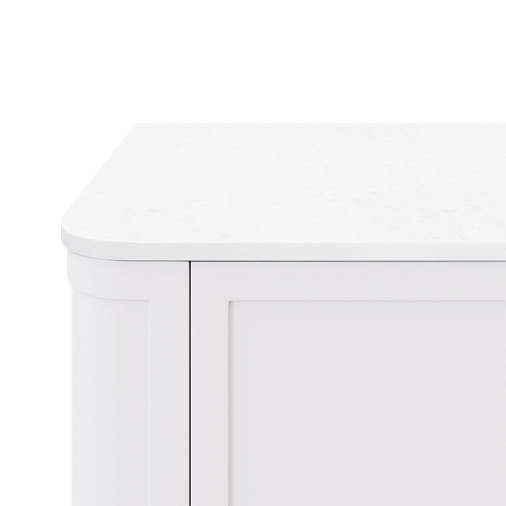 Crystal Pure Silica Free Stone Top Curved Full Depth