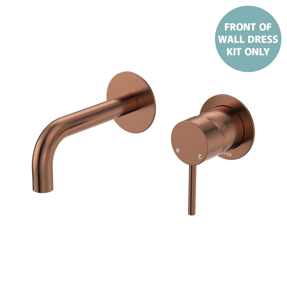 Kaya Basin/Bath Wall Mixer Dress Kit, Round Plates, 130mm Outlet