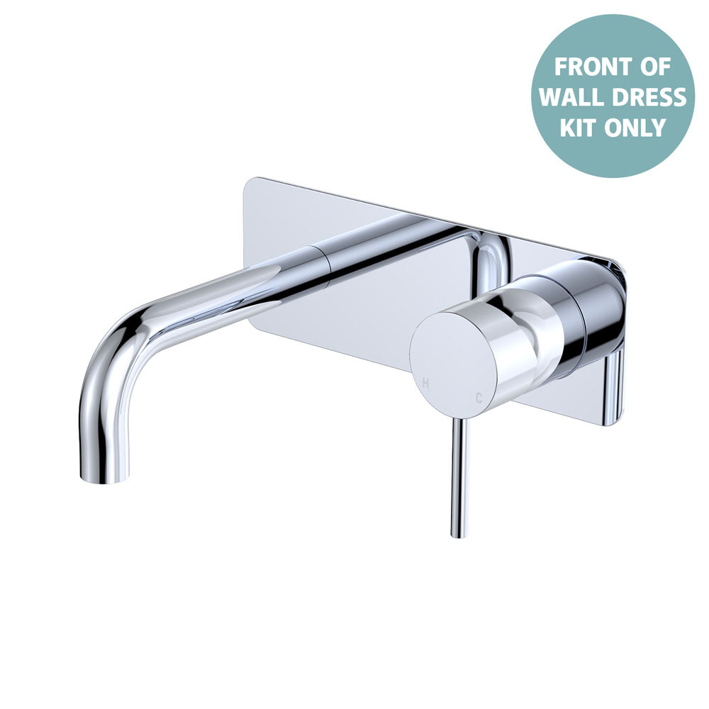 Kaya Basin/Bath Wall Mixer Dress Kit, Rectangular Plate, 130mm Outlet - Neche Interiors