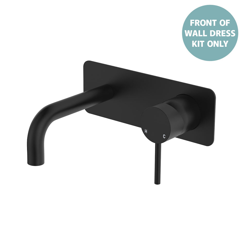 Kaya Basin/Bath Wall Mixer Dress Kit, Rectangular Plate, 130mm Outlet - Neche Interiors