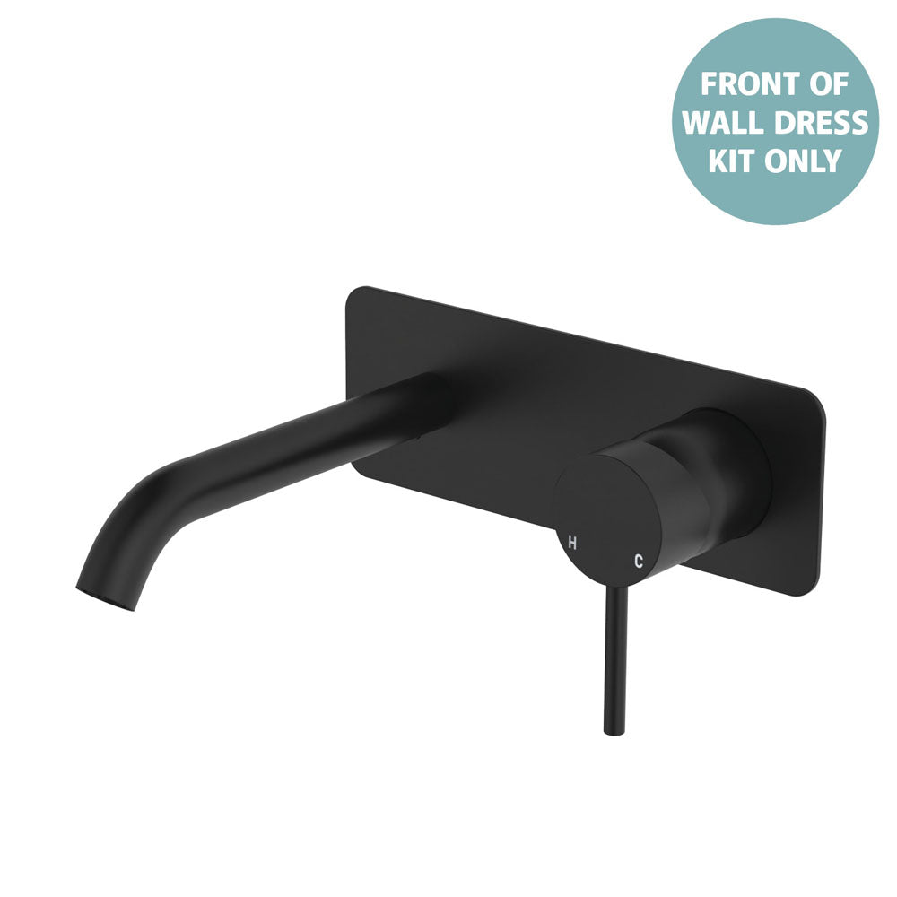 Kaya Basin/Bath Wall Mixer Dress Kit, Rectangular Plate, 160mm Outlet