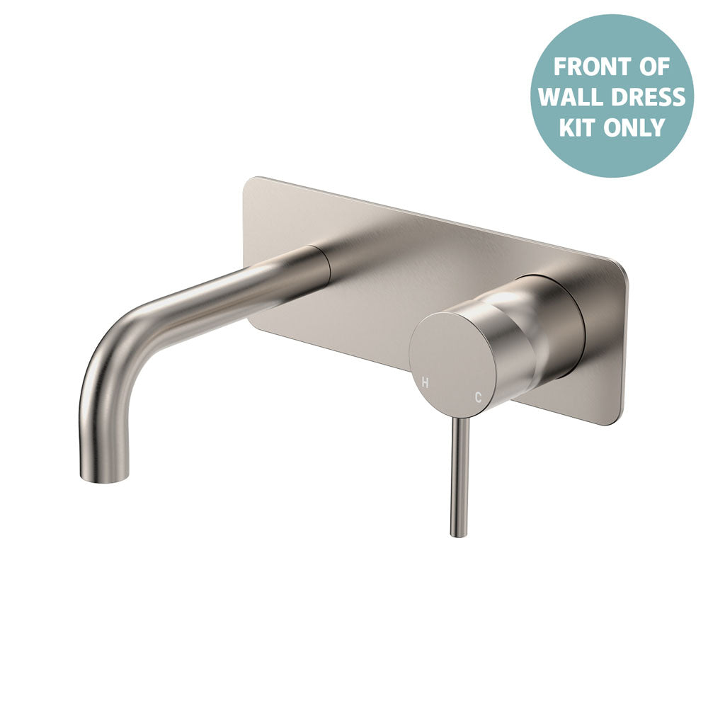 Kaya Basin/Bath Wall Mixer Dress Kit, Rectangular Plate, 130mm Outlet - Neche Interiors