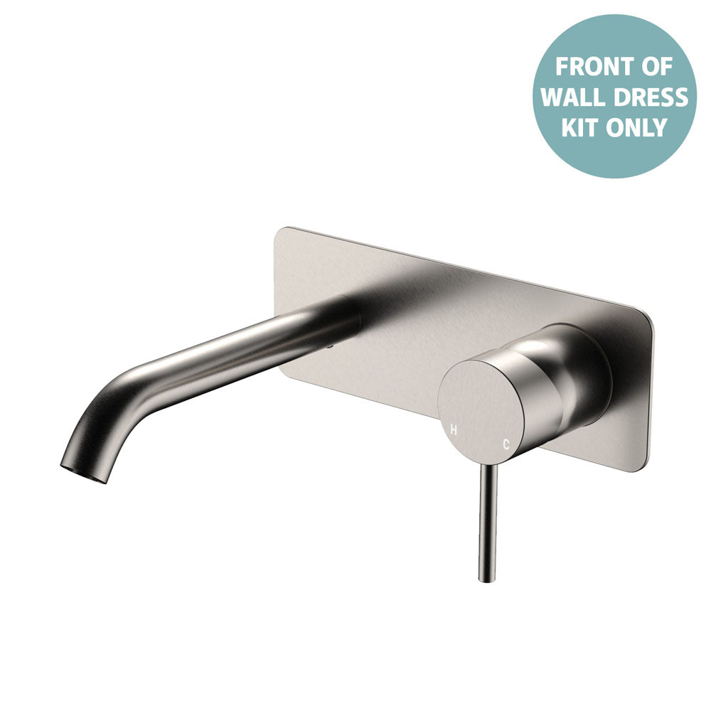 Kaya Basin/Bath Wall Mixer Dress Kit, Rectangular Plate, 160mm Outlet