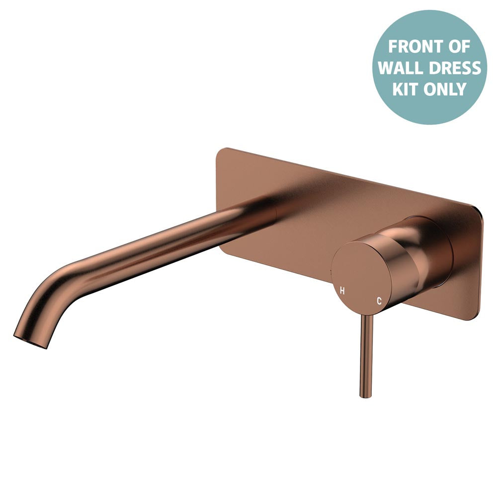 Kaya Basin/Bath Wall Mixer Dress Kit, Rectangular Plate, 200mm Outlet