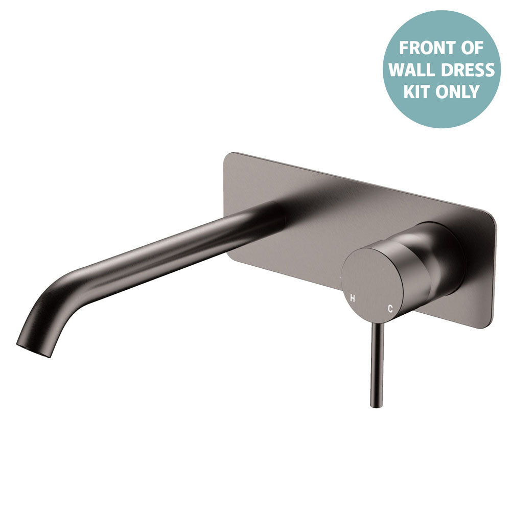 Kaya Basin/Bath Wall Mixer Dress Kit, Rectangular Plate, 200mm Outlet