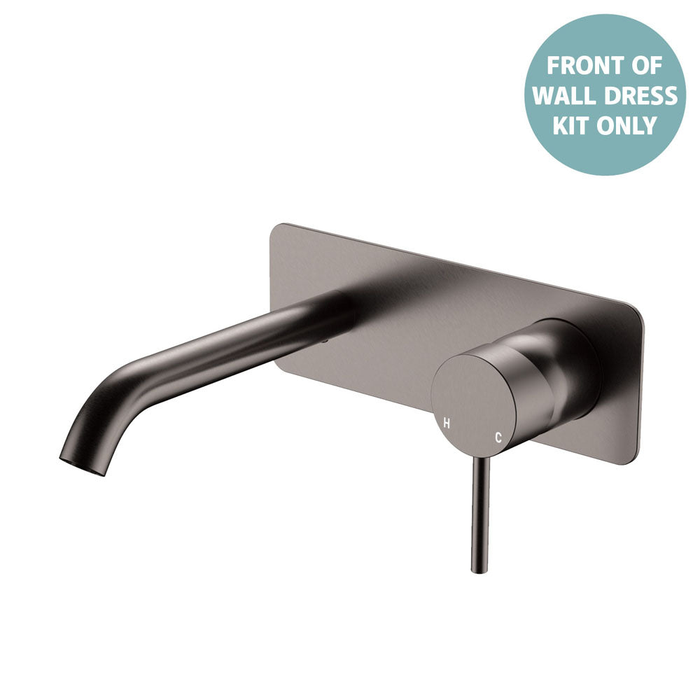 Kaya Basin/Bath Wall Mixer Dress Kit, Rectangular Plate, 160mm Outlet