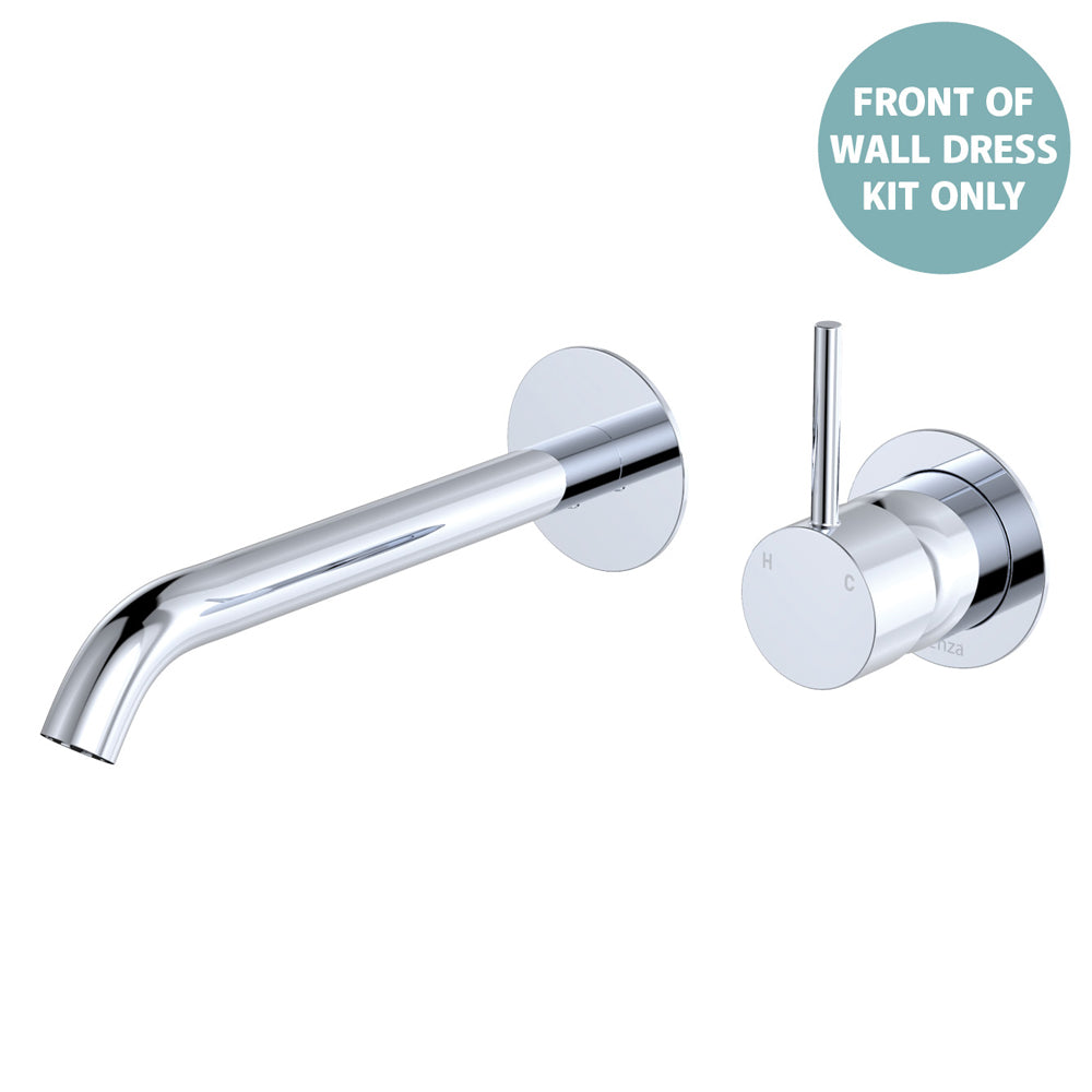 Kaya Up Basin/Bath Wall Mixer Dress Kit, Round Plates, 200mm Outlet