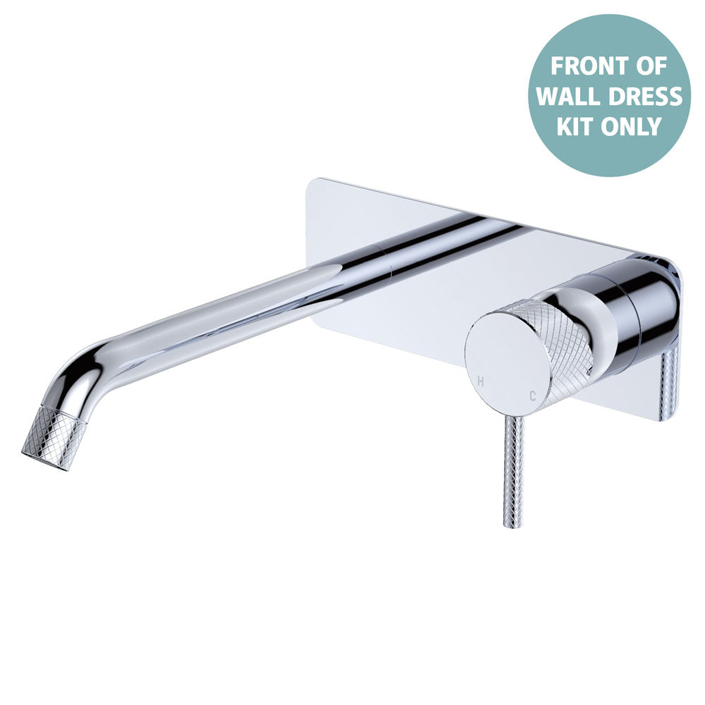 Axle Wall Basin/Bath Mixer Dress Kit, Rectangular Plate, 200mm Outlet - Neche Interiors
