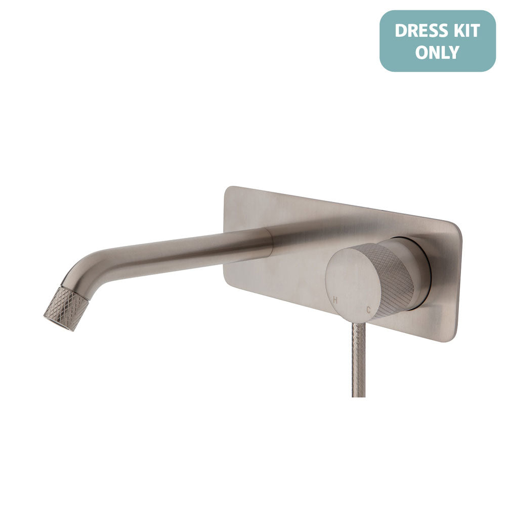 Axle Wall Basin/Bath Mixer Dress Kit, Rectangular Plate, 160mm Outlet