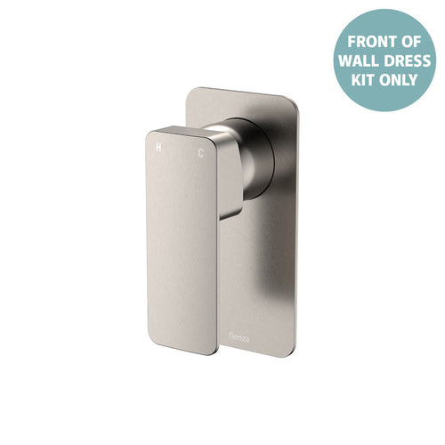 Tono Wall Mixer Dress Kit, Brushed Nickel, Rectangular Plate