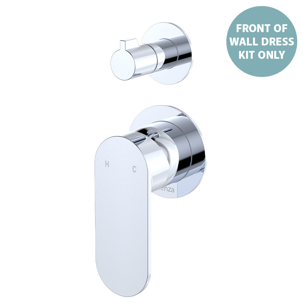 Empire Slim Wall Diverter Mixer Dress Kit, Small Round Plates, Vertical - Neche Interiors