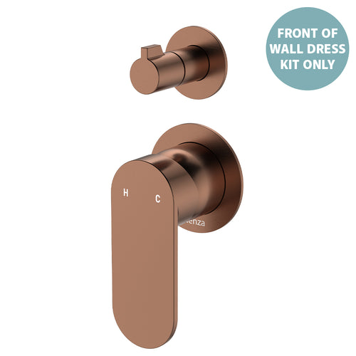 Empire Slim Wall Diverter Mixer Dress Kit, Small Round Plates, Vertical