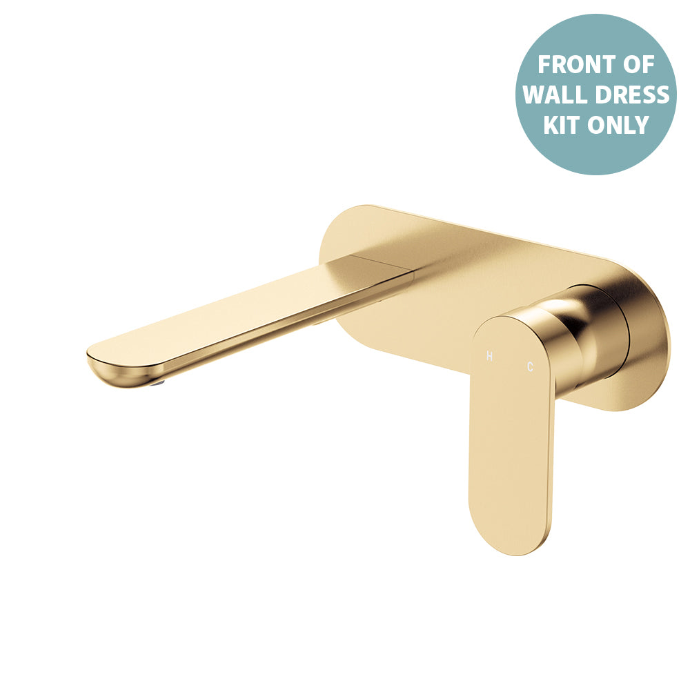 Empire Slim Basin/Bath Wall Mixer Set Dress Kit, Oval Plate, 160mm Outlet - Neche Interiors