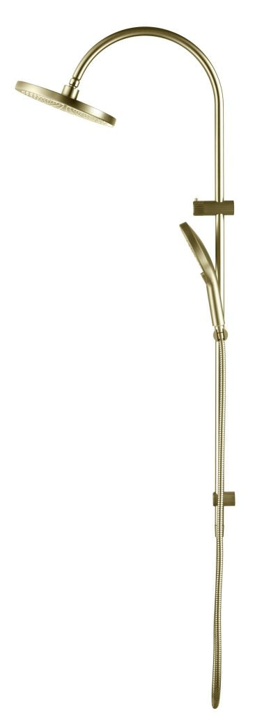 Mica Fluted Gooseneck Dual Shower Rail - Neche Interiors