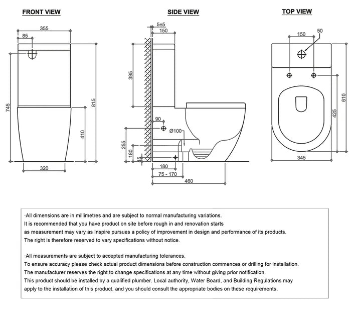 Deluso Rimless Back To Wall Toilet Suite - Neche Interiors