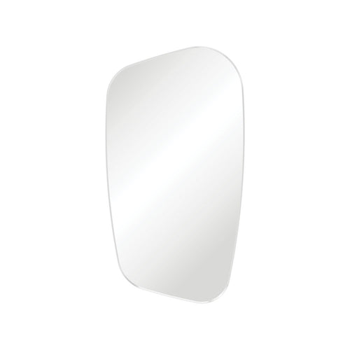 Capriccio Matte White Asymmetrical Framed Mirror