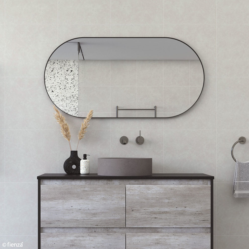 Empire Matte Black Framed Mirror