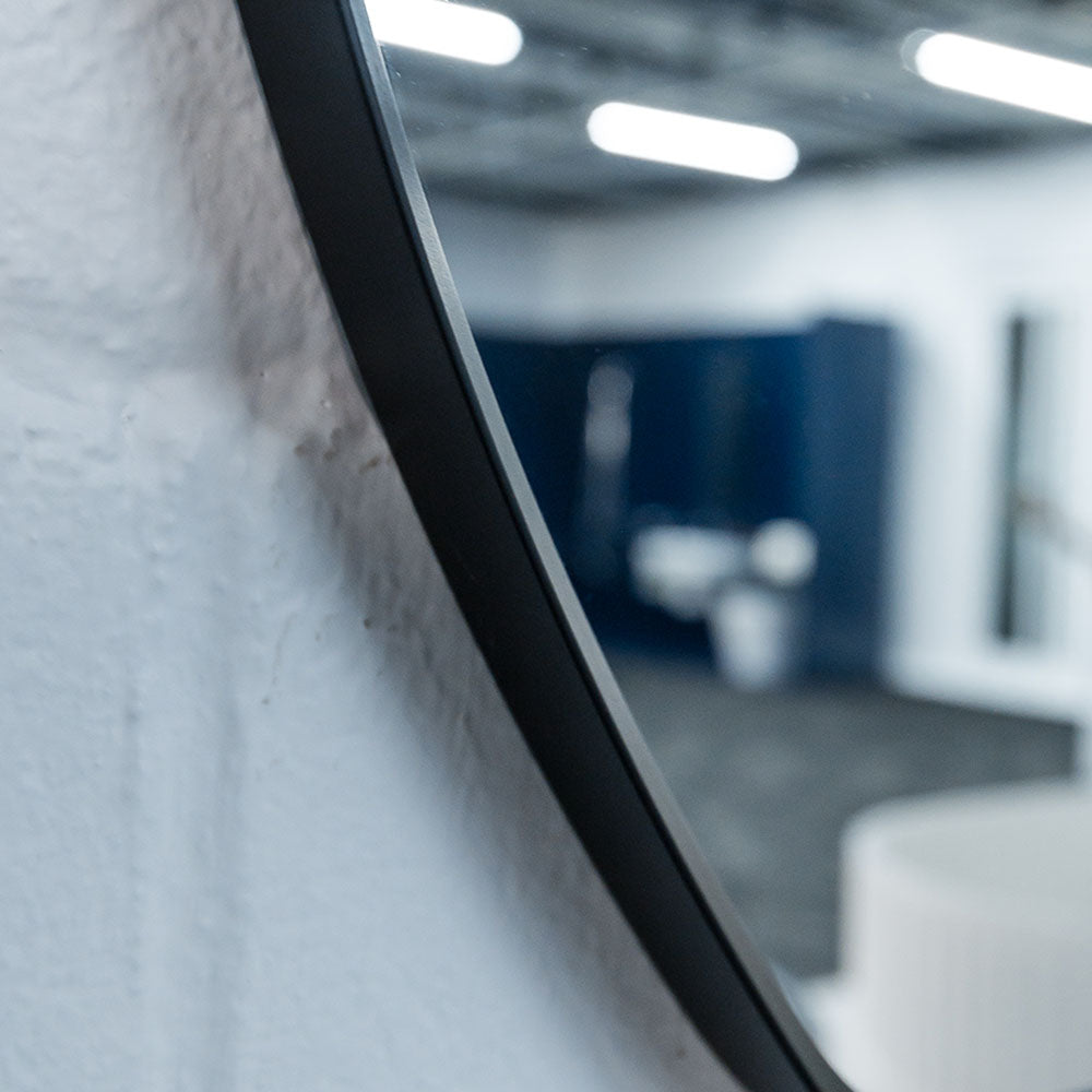 Reba Matte Black Framed Mirror