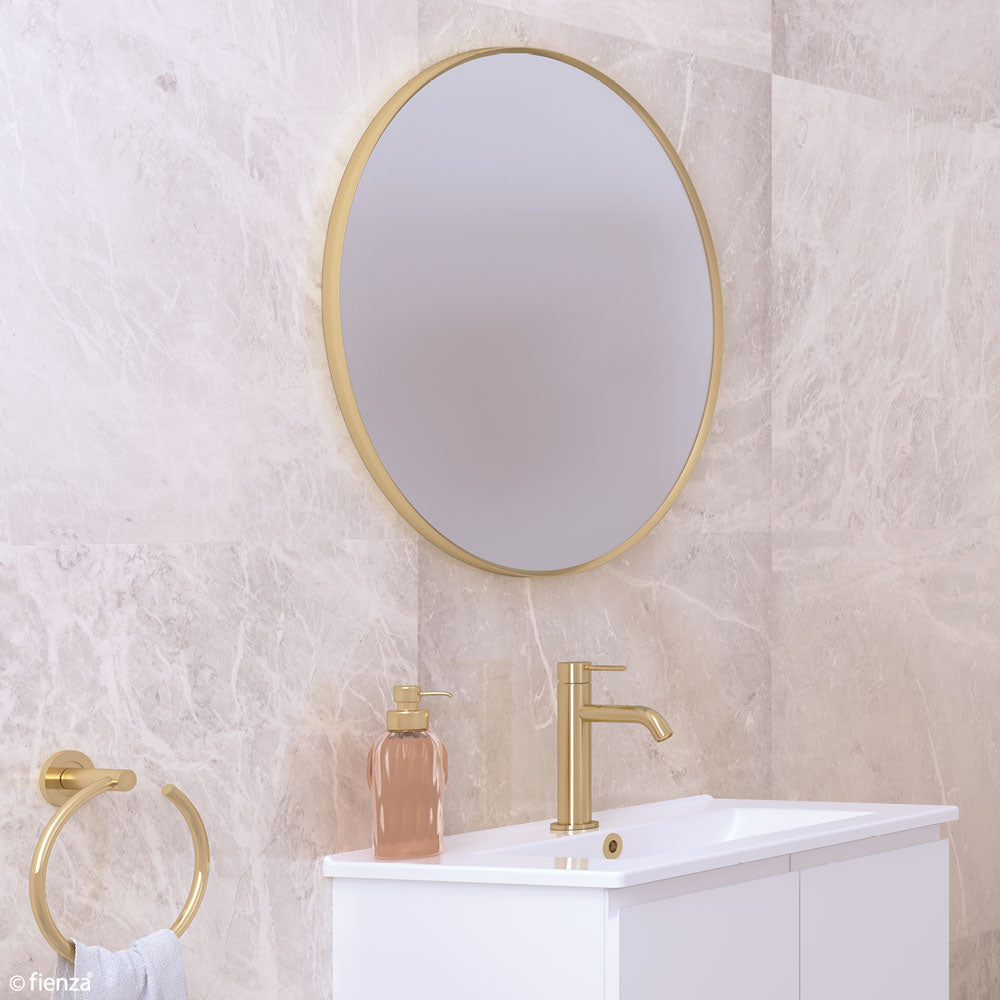 Reba Urban Brass Framed Mirror