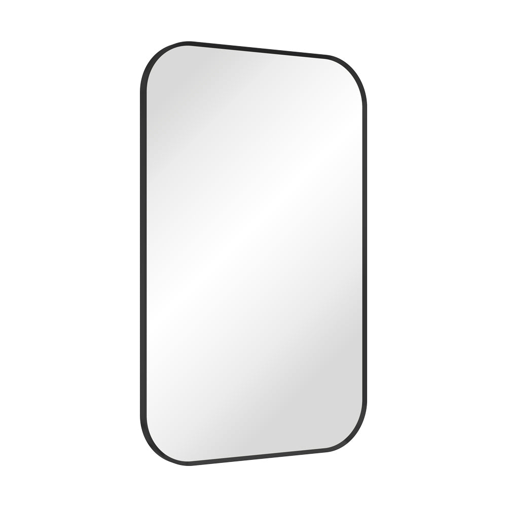 Tono Matte Black Soft Square Framed Mirror