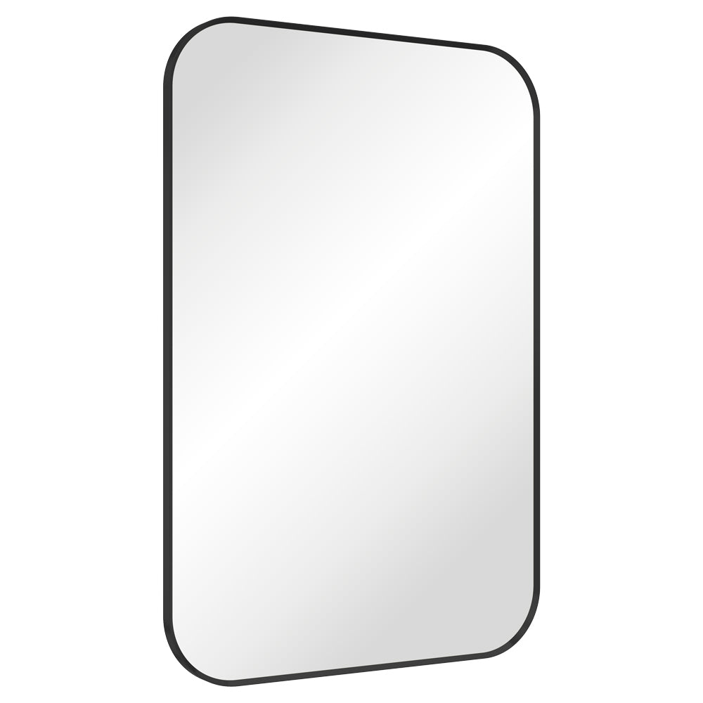Tono Matte Black Soft Square Framed Mirror