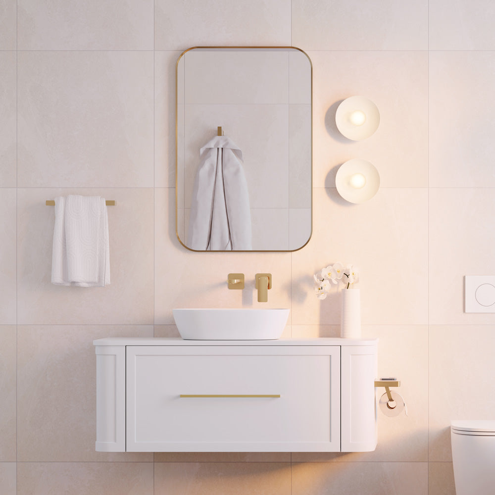 Tono Urban Brass Soft Square Framed Mirror