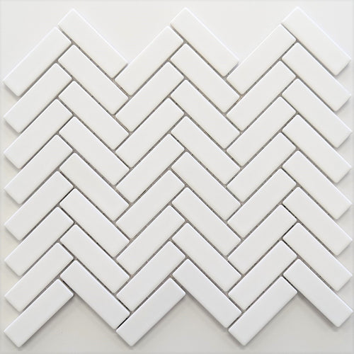 Classic White Herringbone