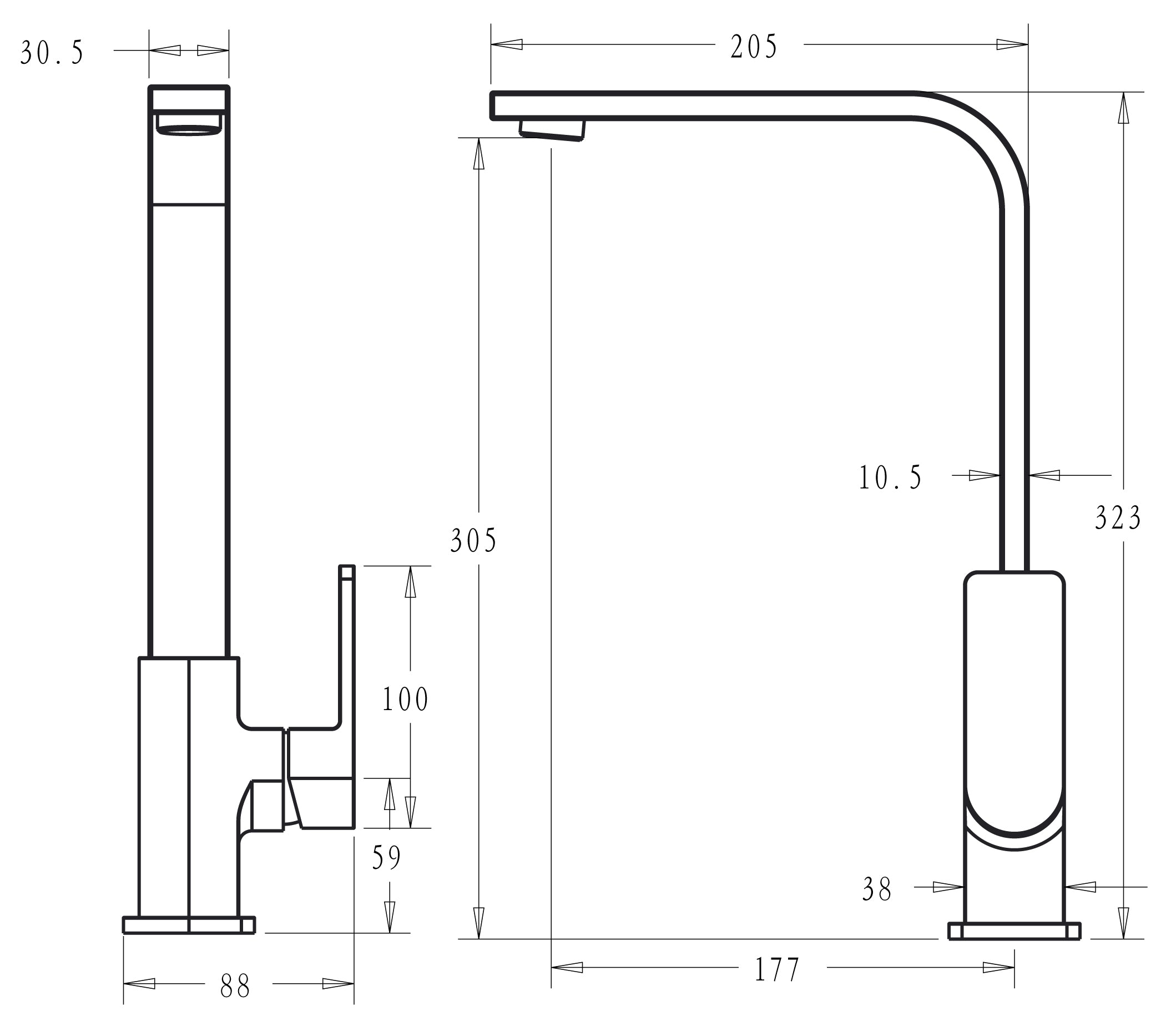 Flores Sink Mixer - Neche Interiors