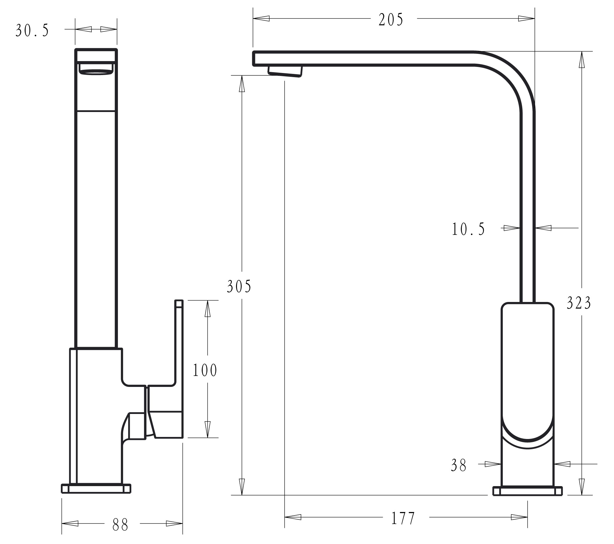 Ceram Sink Mixer - Neche Interiors