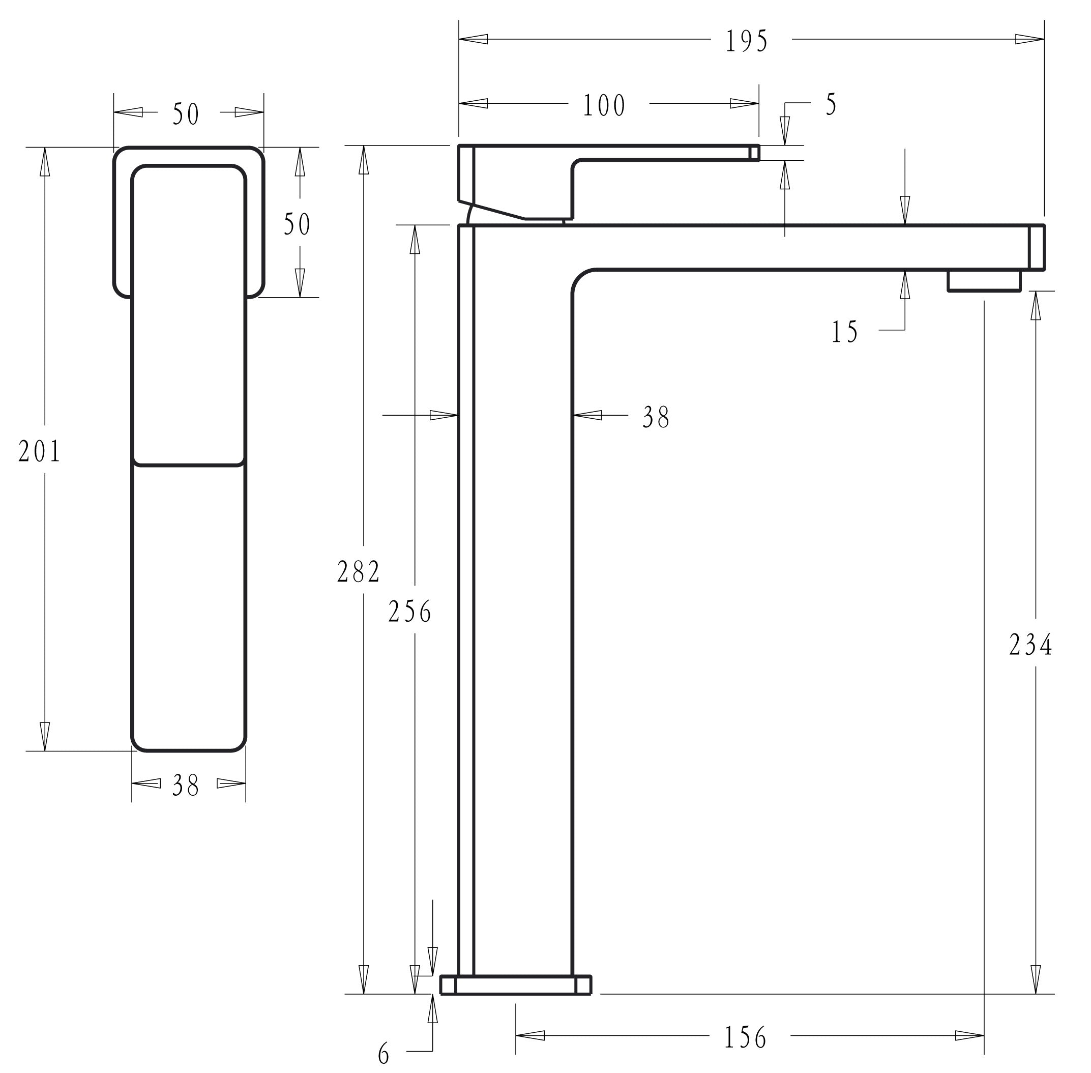 Ceram High Rise Basin Mixer - Neche Interiors