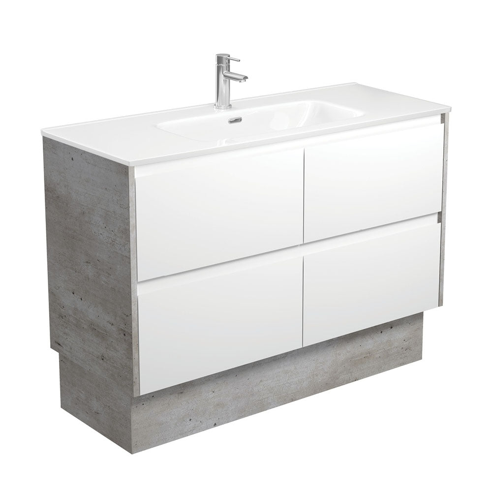 Joli Amato Satin White Vanity On Kick