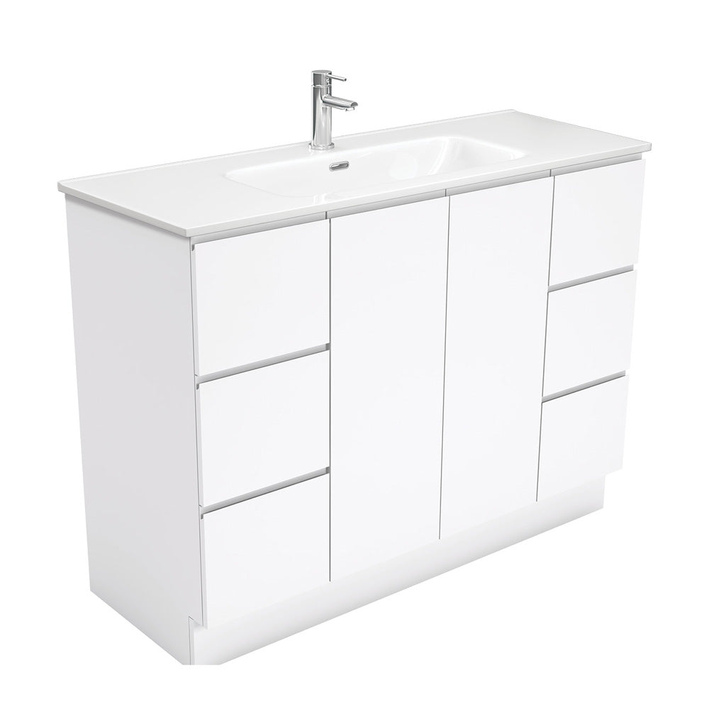 Joli Fingerpull Gloss White Vanity On Kickboard
