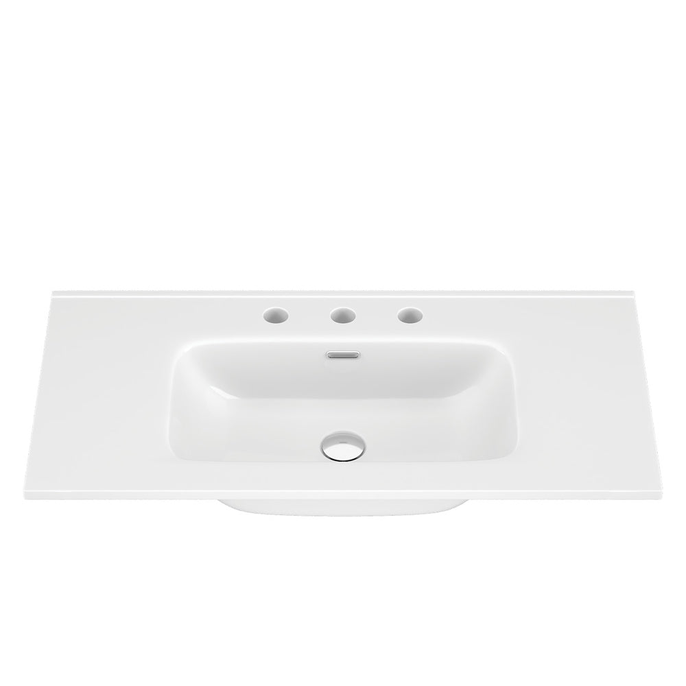 Joli Gloss Full Depth Ceramic Basin Top 900mm 3TH