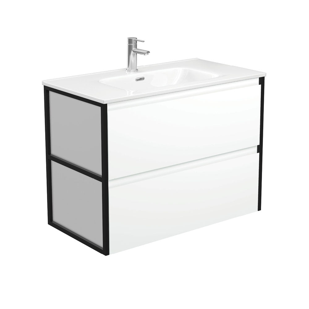 Joli Amato Satin White Wall-Hung Vanity