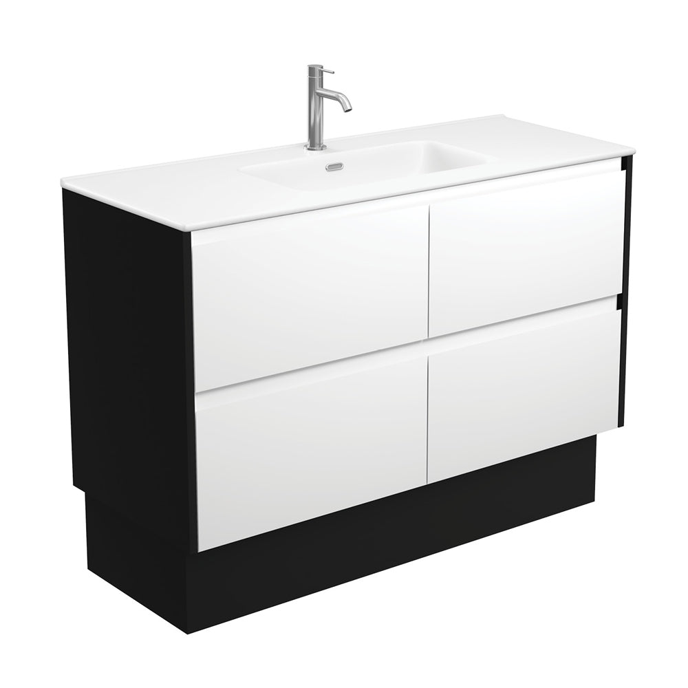 Joli Matte Amato Satin White Vanity On Kickboard with