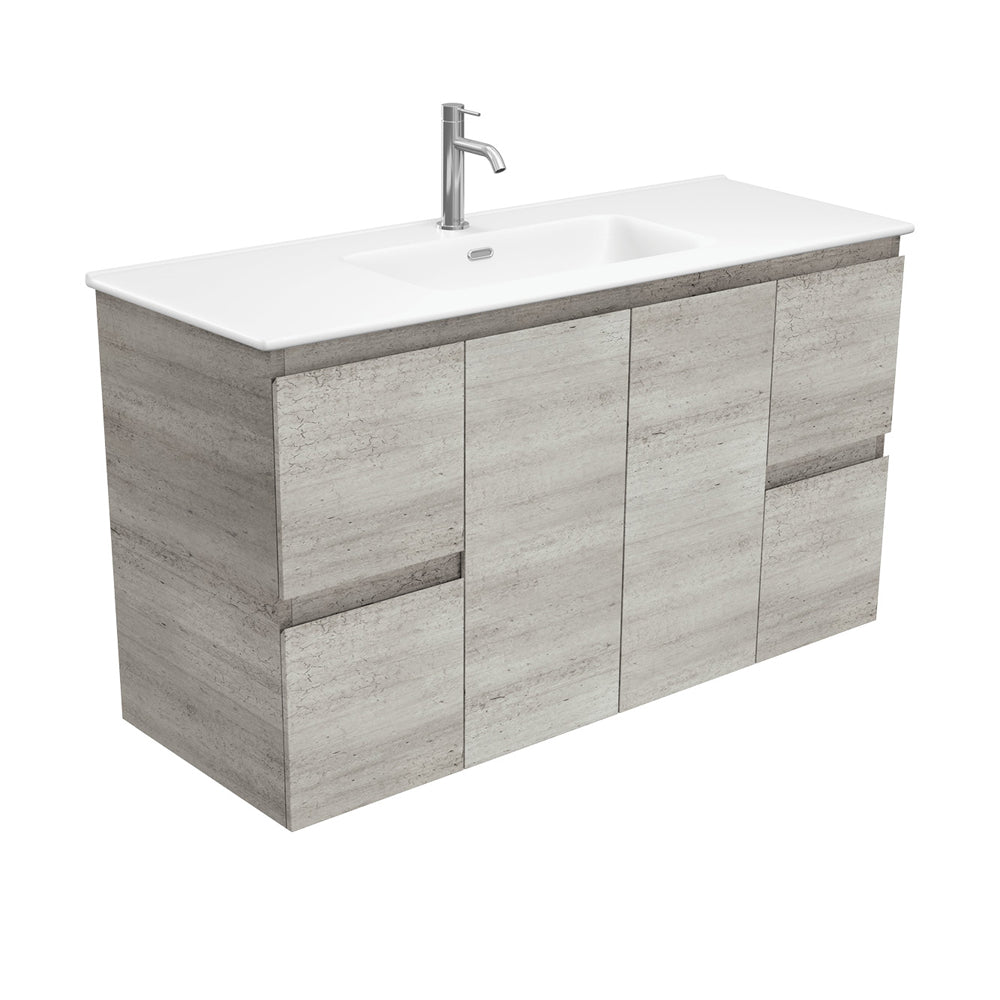 Joli Matte Edge Industrial Wall Hung Vanity