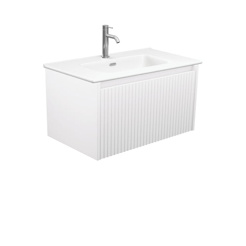 Joli Matte Alina Satin White 750 Wall Hung Vanity