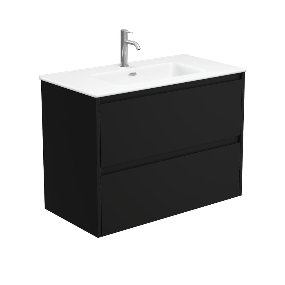 Joli Matte Amato Satin Black Wall Hung Vanity with