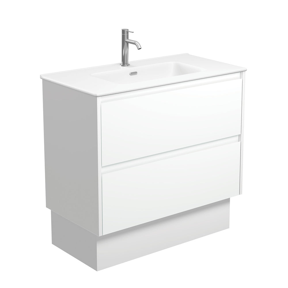 Joli Matte Amato Satin White Vanity On Kickboard with