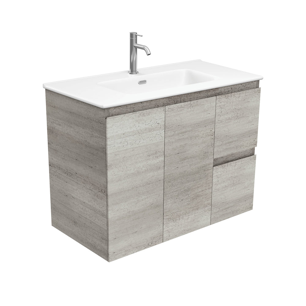 Joli Matte Edge Industrial Wall Hung Vanity