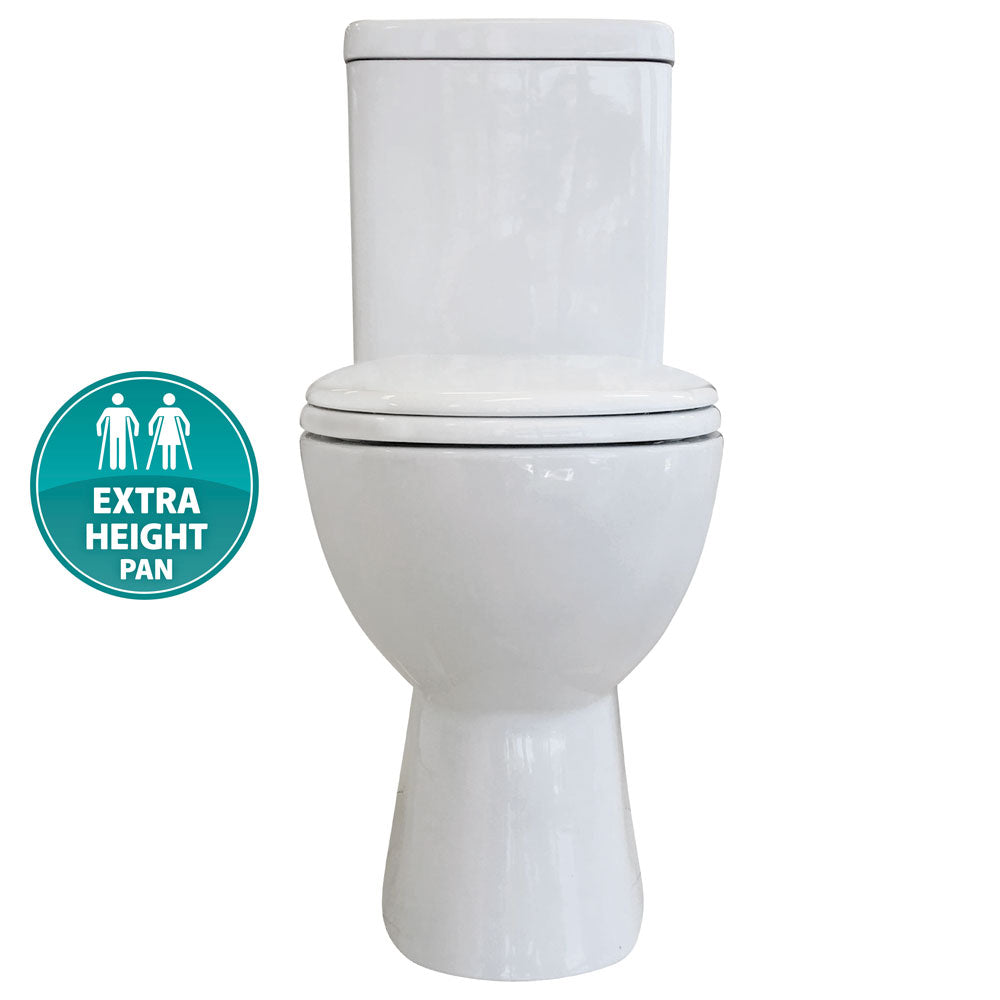 Stella Close-Coupled Toilet Suite, Gloss White with P-Trap
