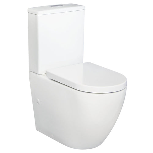 Alix Back-to-Wall Toilet Suite, Gloss White