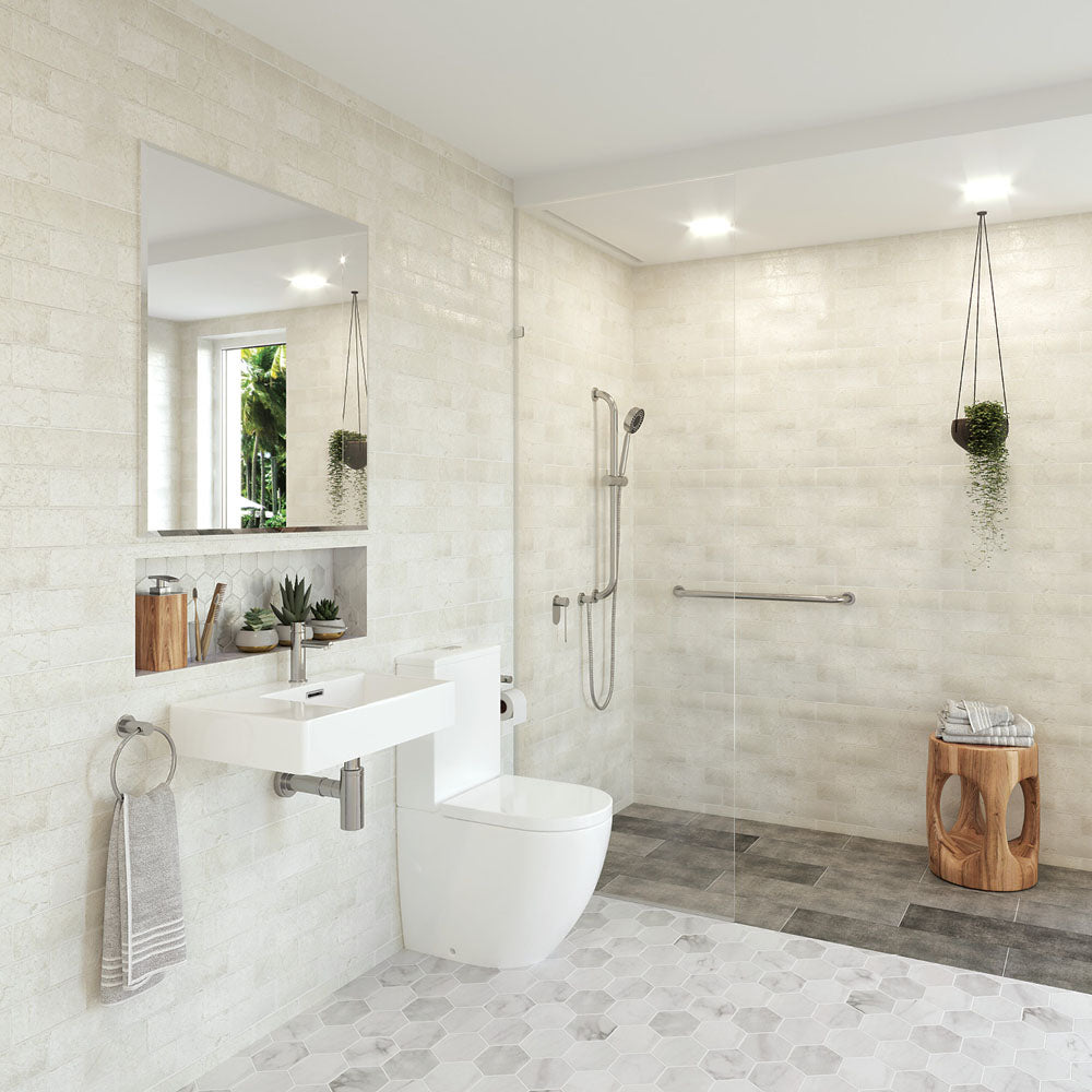 Alix Back-to-Wall Toilet Suite, Gloss White - Neche Interiors