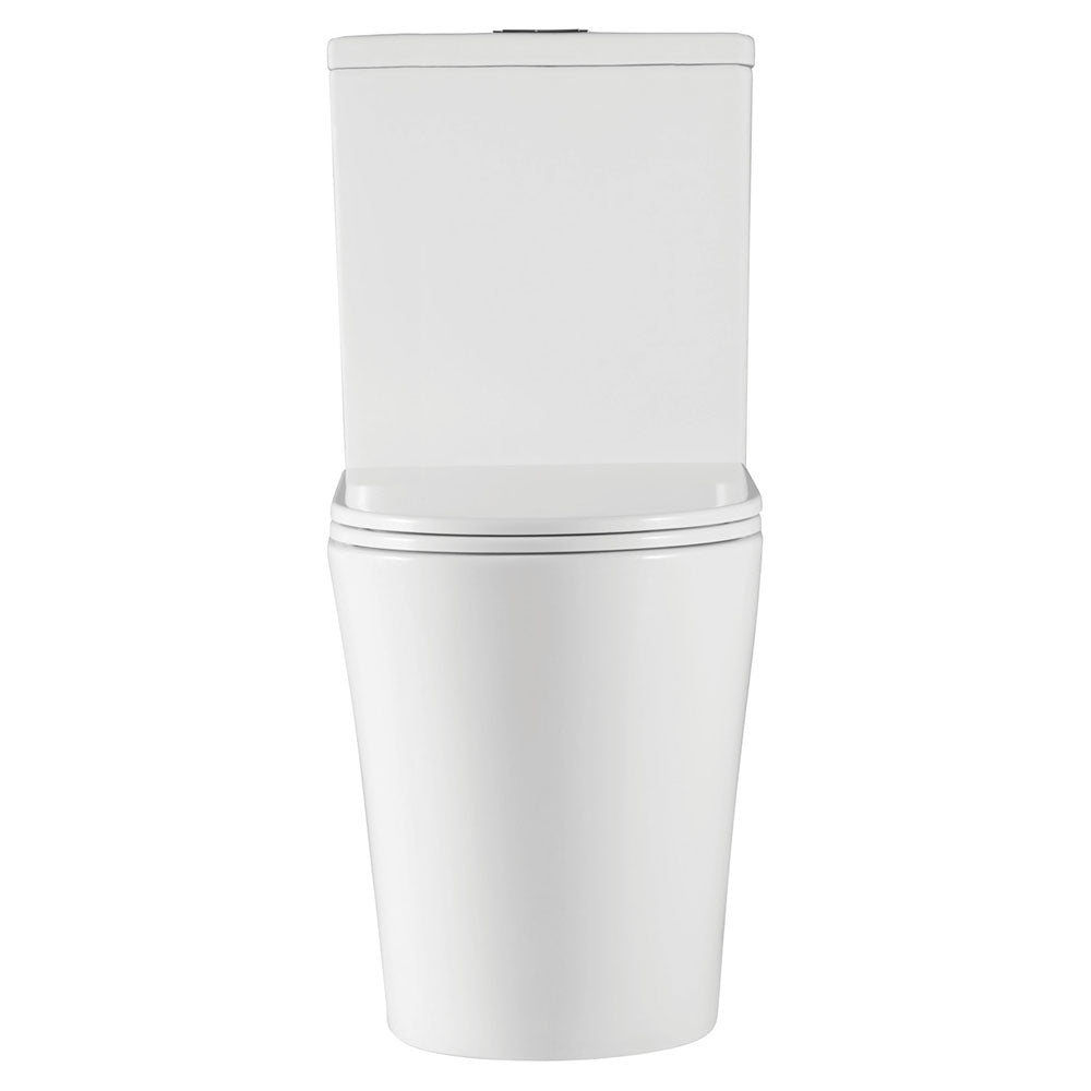 Kaya Tornado Flush Back-to-Wall Toilet Suite, Gloss White with Slim Seat - Neche Interiors