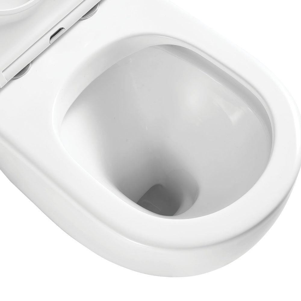 Alix Ambulant Wall-Faced Toilet Suite, Gloss White with Slim Seat - Neche Interiors
