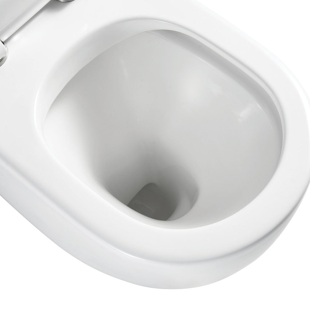 Alix Ambulant Wall-Faced Toilet Suite, Gloss White - Neche Interiors