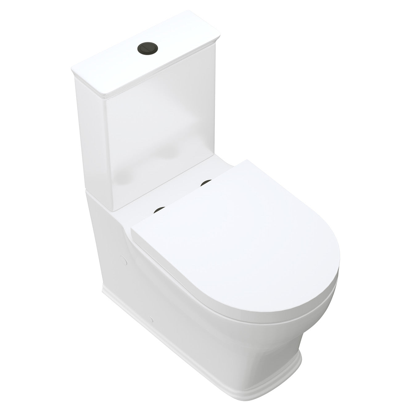 Lillian Tornado Flush Back-to-Wall Toilet Suite, Gloss White - Neche Interiors