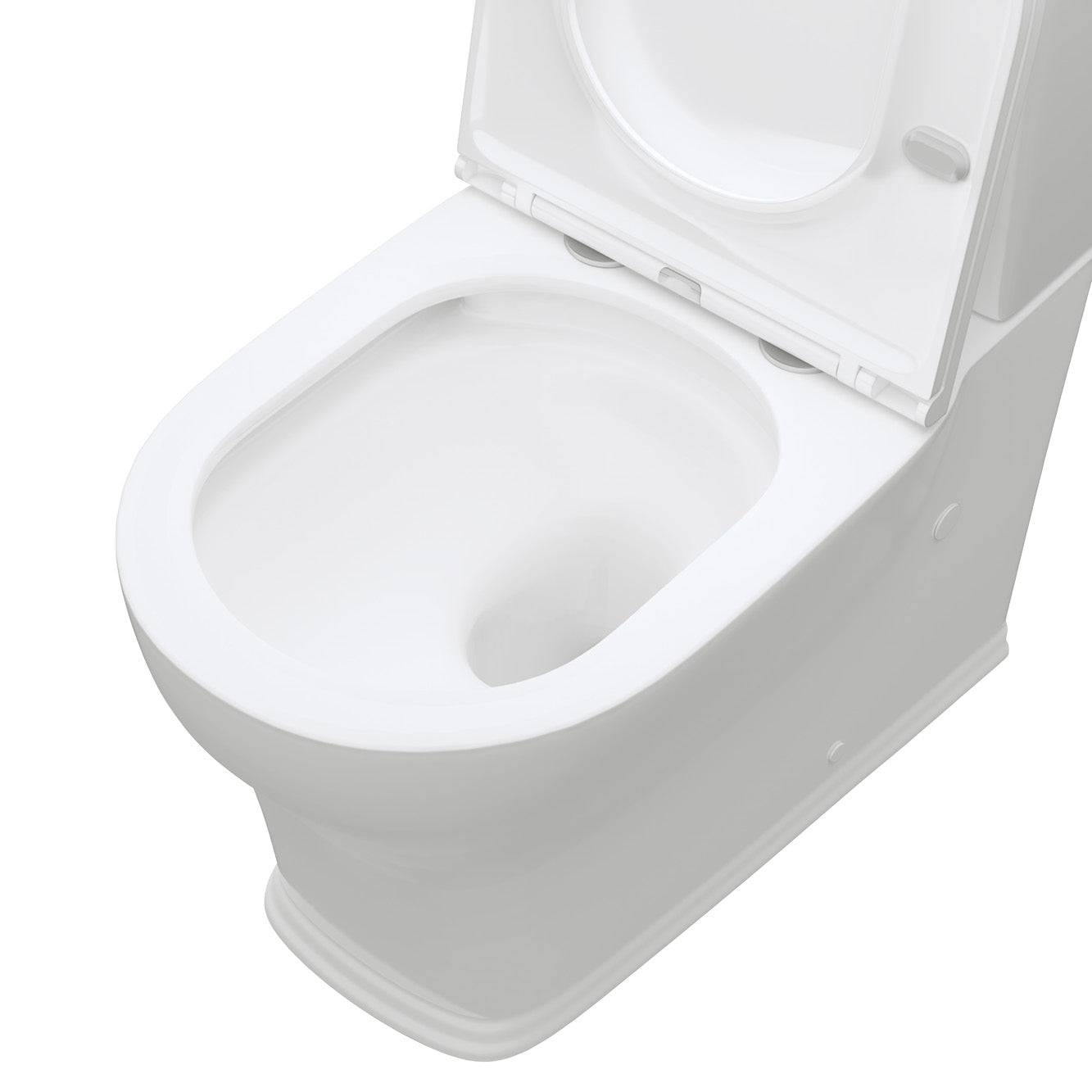 Lillian Tornado Flush Back-to-Wall Toilet Suite, Gloss White - Neche Interiors